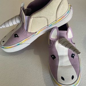 Kids/Size 1 - Unicorn Vans Slip On Shoes